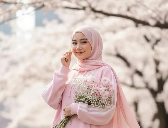 prompt gemini ai wanita berhijab ala korea