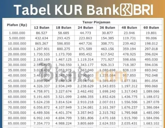 kur bri pinjaman 100 juta